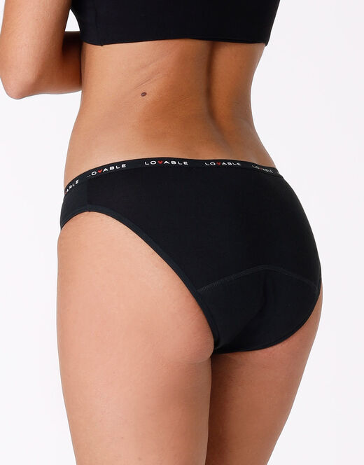 Lovable Slip Da Ciclo Lavabile Flusso Abbondante In Cotone Biologico Certificato, Nero