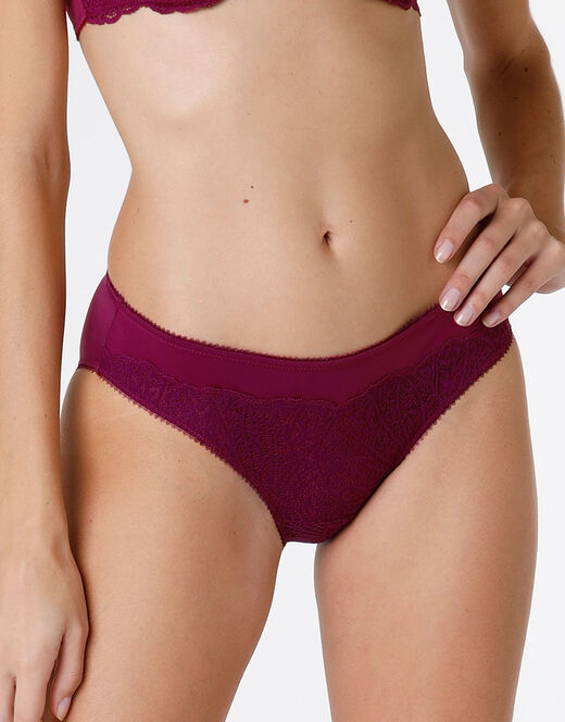 Lovable Slip Exquisite Lace in pizzo e microfibra, bordeaux