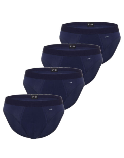 Lovable Slip In Cotone Elasticizzato, Confezione X4 Blu