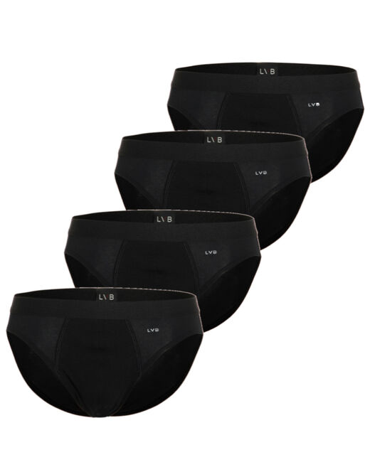 Lovable Slip In Cotone Elasticizzato, Confezione X4 Nero