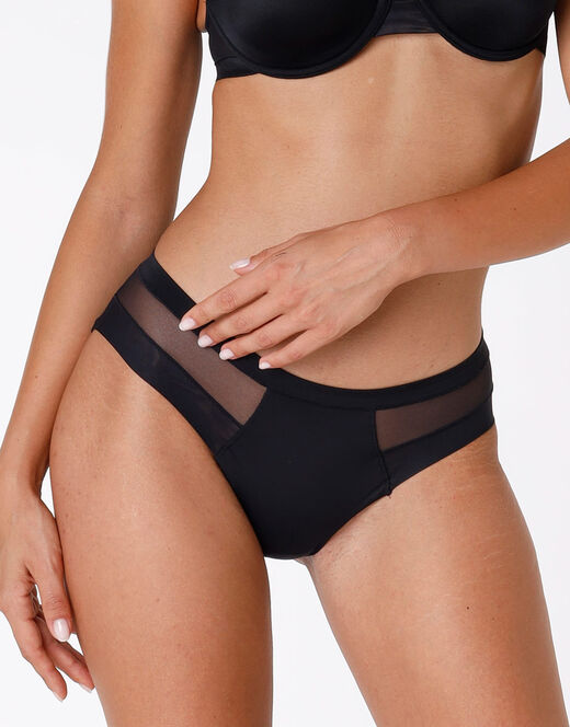 Lovable Slip Invisible Ultralight Nero In Microfibra E Tulle. Massima Invisibilità