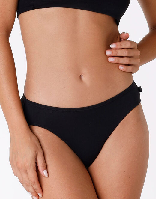 Lovable Slip Lovely Vita Bassa Nero In Cotone Modal Vellutato