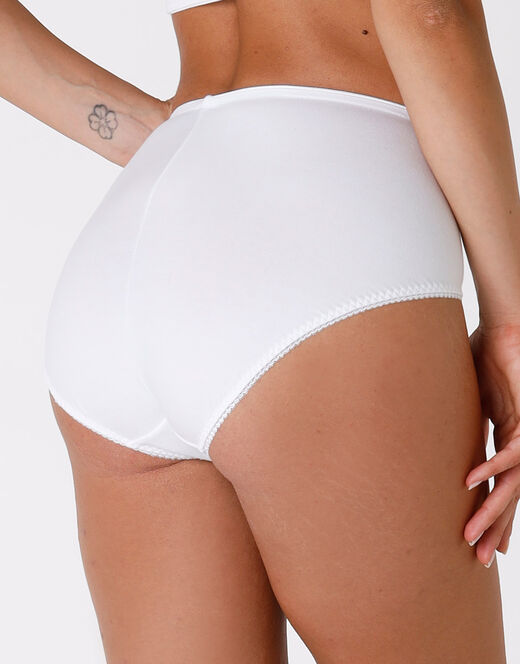 Lovable Slip Maxi Contenitivo Lovely Charme, Bianco In Cotone Elasticizzato Con Pizzo