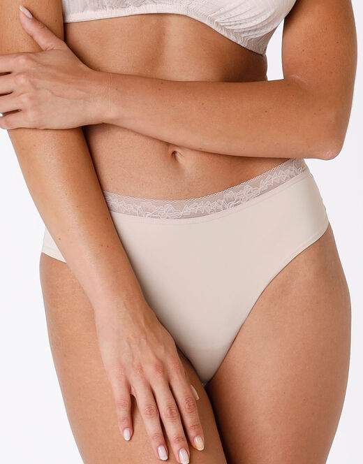 Lovable Slip Medio Invisible Exclusive Skin In Microfibra E Pizzo