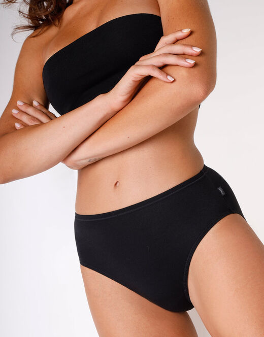 Lovable Slip midi Lovely nero in cotone modal vellutato