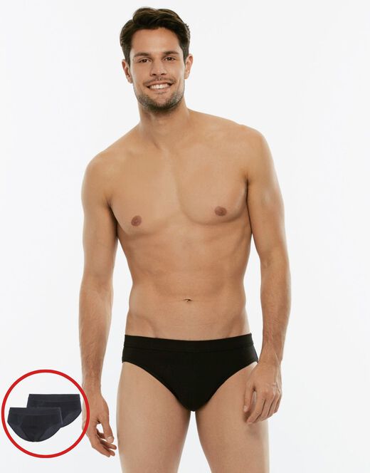 Lovable Slip mini BiPack Cotton Stretch in cotone elasticizzato, nero