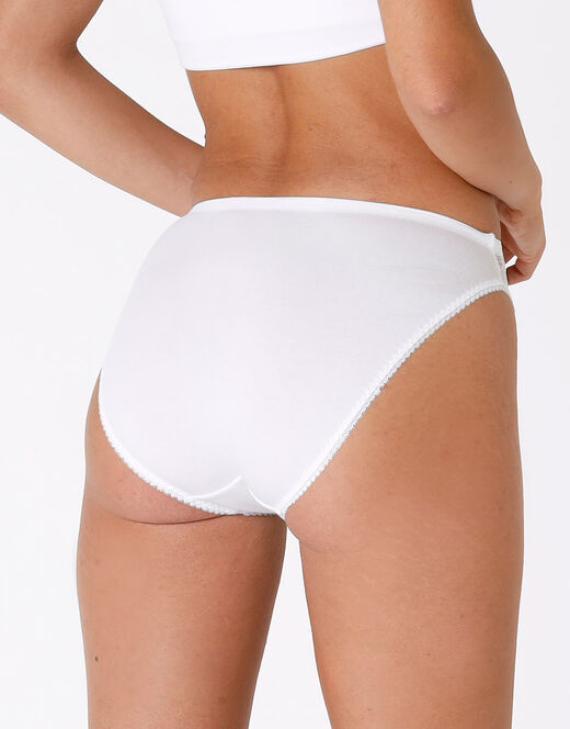 Lovable Slip Mini Sgambato Lovely Bianco In Cotone Elasticizzato Con Pizzo