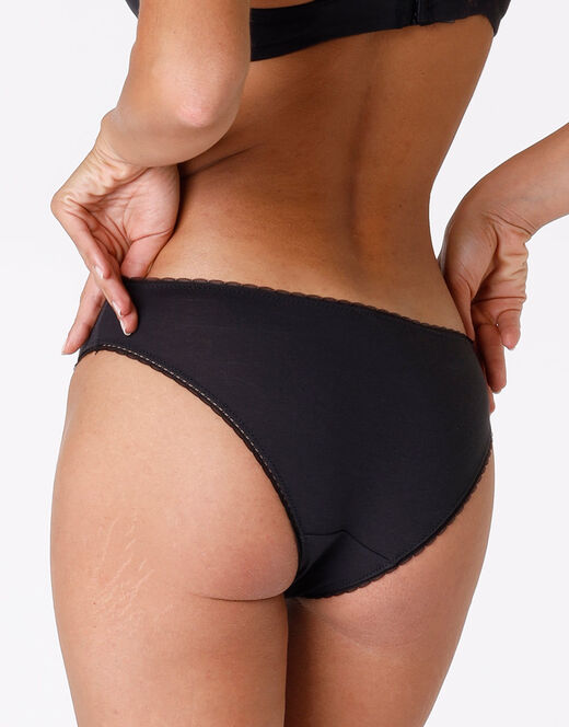 Lovable Slip My Bio Comfort, In Cotone Biologico Certificato, Nero