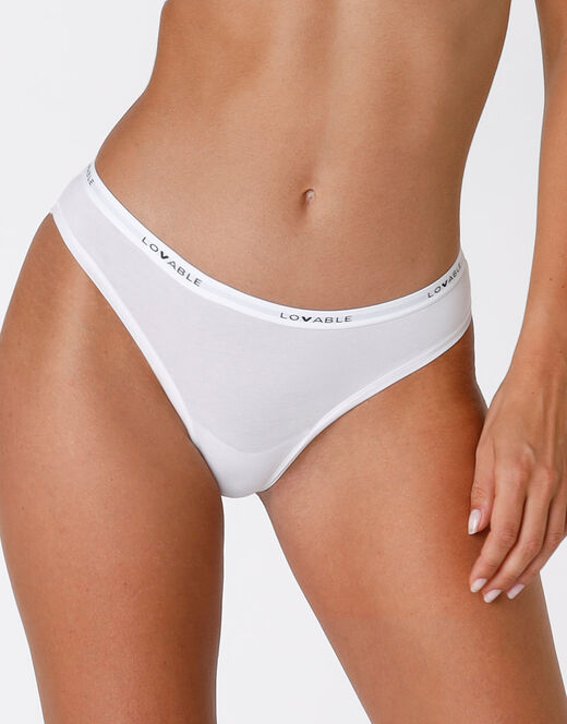 Lovable Slip Originals In Jersey Di Cotone Modal, Bianco