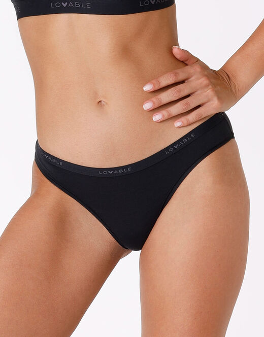 Lovable Slip Originals In Jersey Di Cotone Modal, Nero