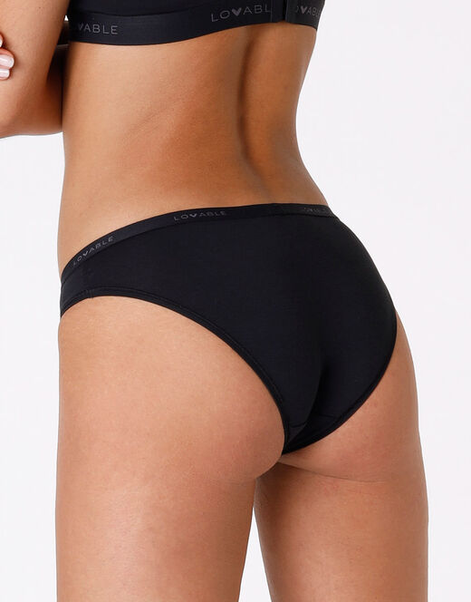 Lovable Slip Originals In Jersey Di Cotone Modal, Nero