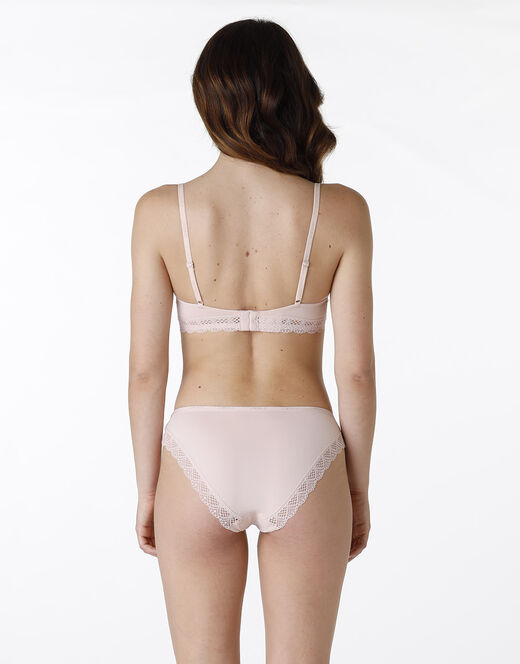 Lovable Slip Smooth Fancy In Microfibra, Pizzo E Cotone, Neutro