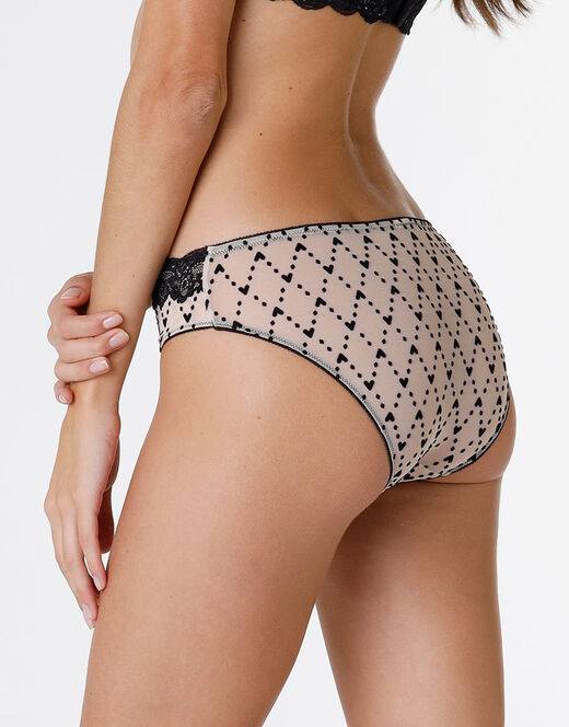 Lovable Slip Velvet Tulle In Pizzo E Tulle, Skin E Nero