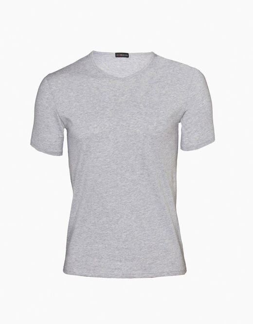 Lovable T-shirt 100% Cotone Pure Cotton Con Scollo A V, Grigio Melange