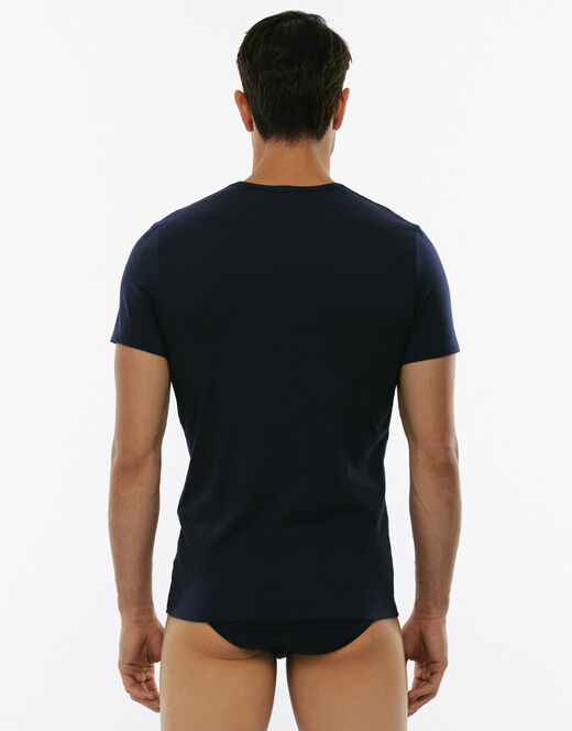 Lovable T-Shirt Girocollo Cotton Stretch In Cotone Elasticizzato, Blu