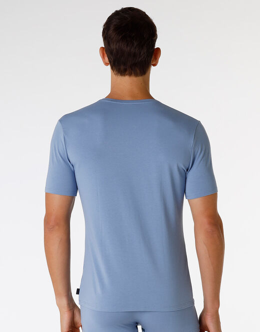 Lovable T-Shirt Girocollo In Cotone E Modal, Azzurro Polvere