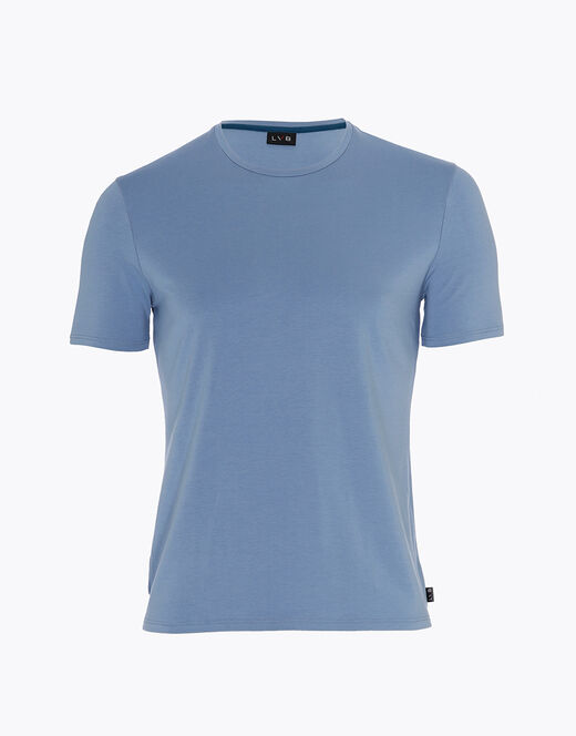 Lovable T-Shirt Girocollo In Cotone E Modal, Azzurro Polvere