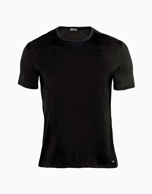 Lovable T-shirt Girocollo Supima Premium Cotton In Cotone Elasticizzato, Nero