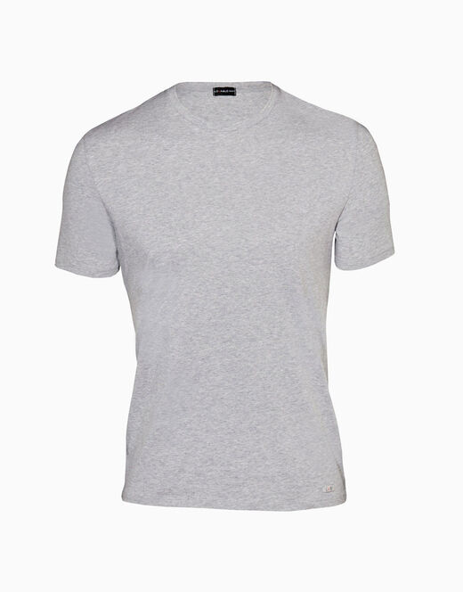 Lovable T-shirt Girocollo Supima Premium Cotton In Cotone Elasticizzato, Grigio Melange