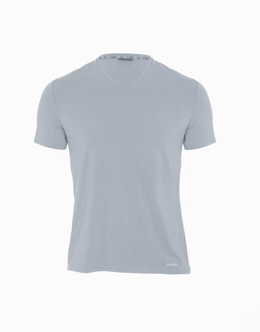 Lovable T-shirt Uomo Con Scollo A V In Micromodal, Grigio Chiaro