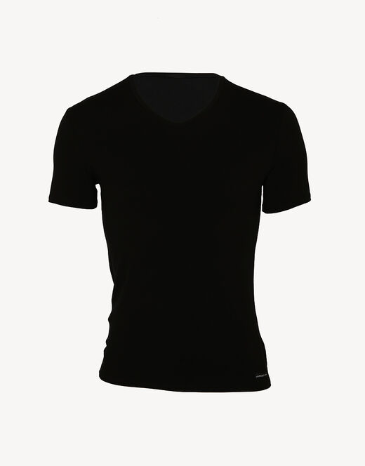 Lovable T-shirt Uomo Con Scollo A V In Micromodal, Nera