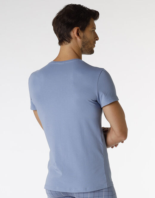 Lovable T-shirt Uomo In Stretch Cotton - Azzurro Polvere