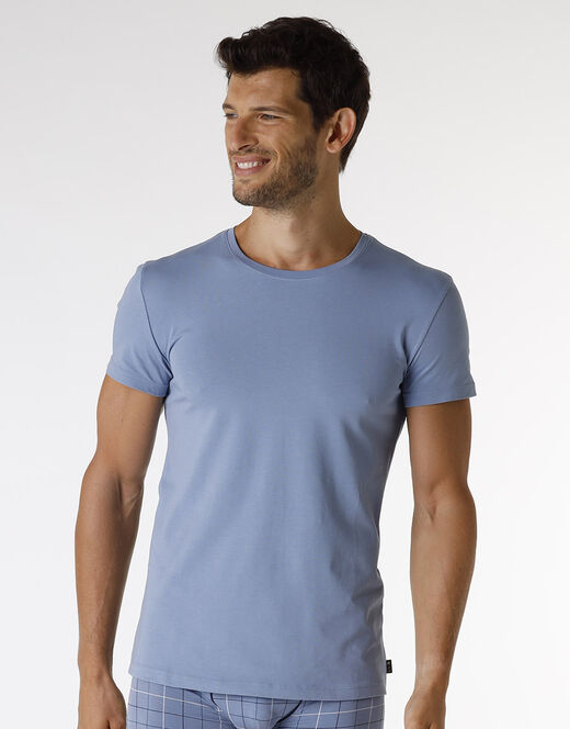 Lovable T-shirt Uomo In Stretch Cotton - Azzurro Polvere