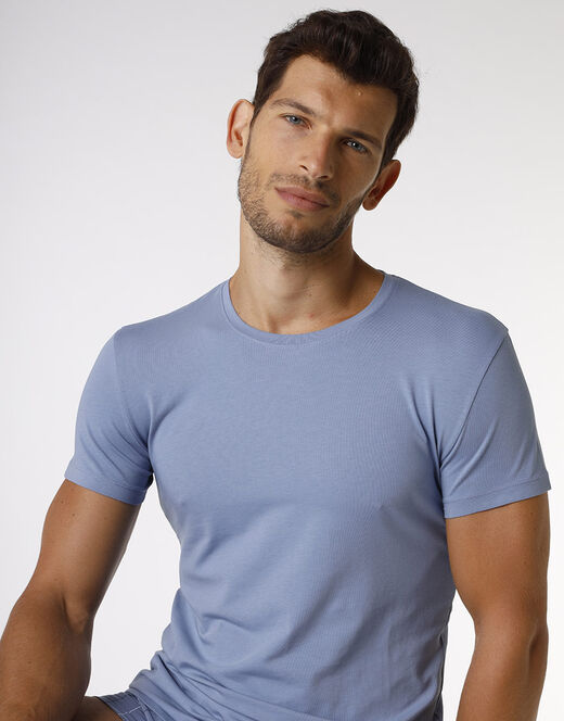 Lovable T-shirt uomo in Stretch Cotton - Azzurro Polvere