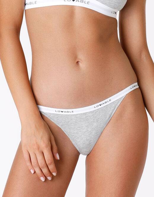 Lovable Tanga Originals In Jersey Di Cotone Modal, Grigio