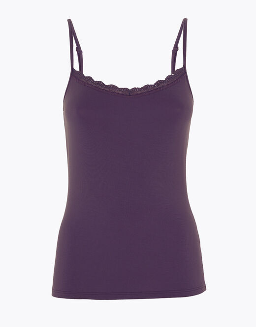 Lovable Top Basic Soul In Viscosa E Pizzo, Tornado Scuro