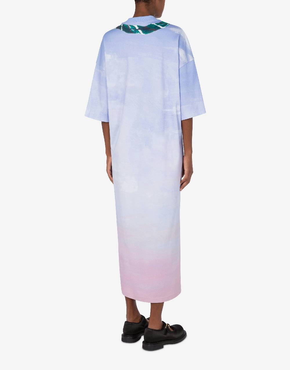 Love Moschino Abito In Interlock Di Cotone In The Cloud