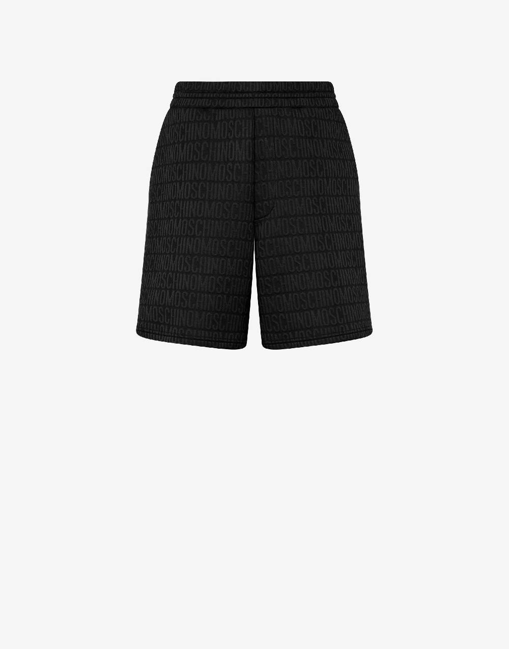 Love Moschino Bermuda in felpa jacquard Allover Logo