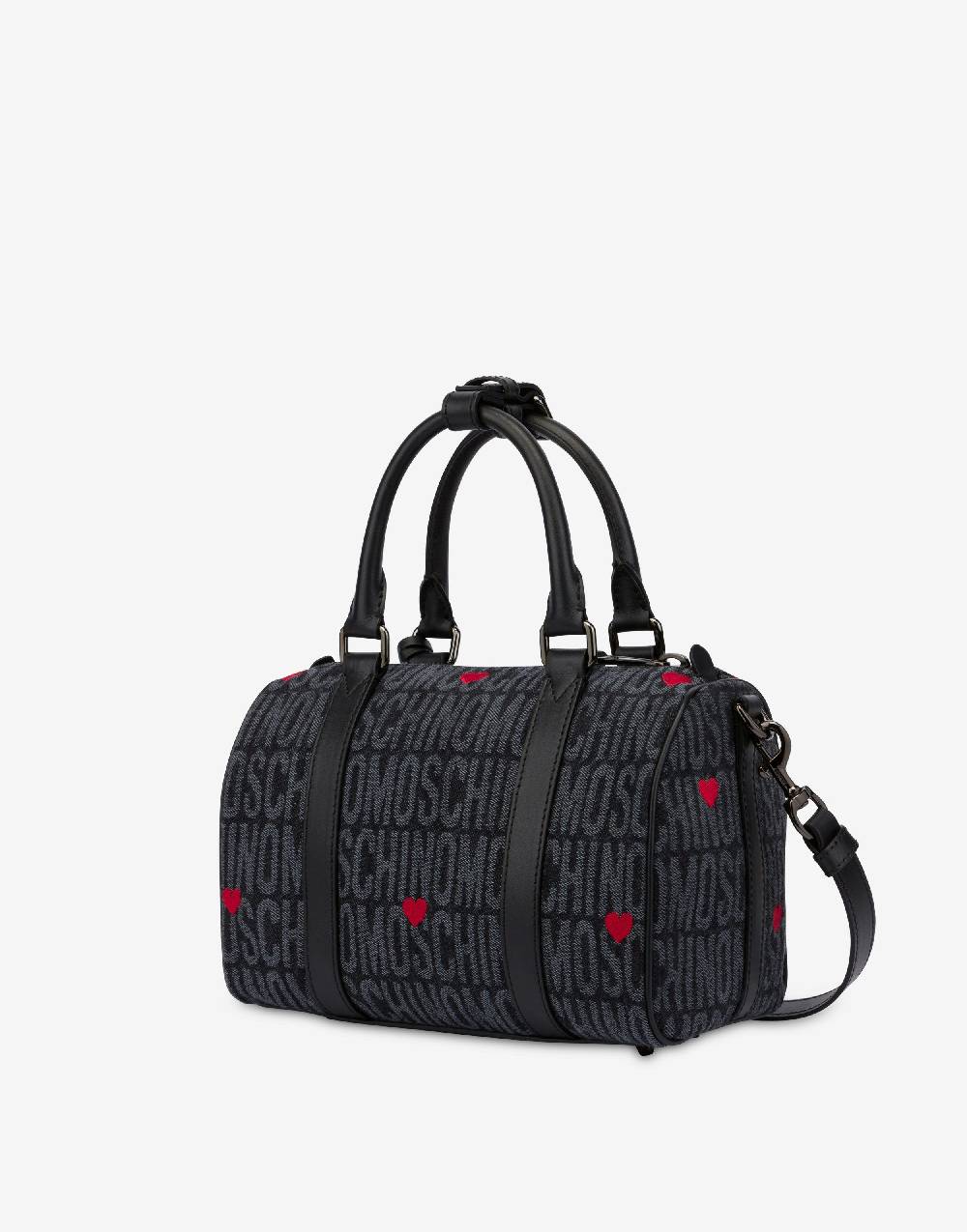 Love Moschino Borsa A Bauletto Con Cuori Allover Logo