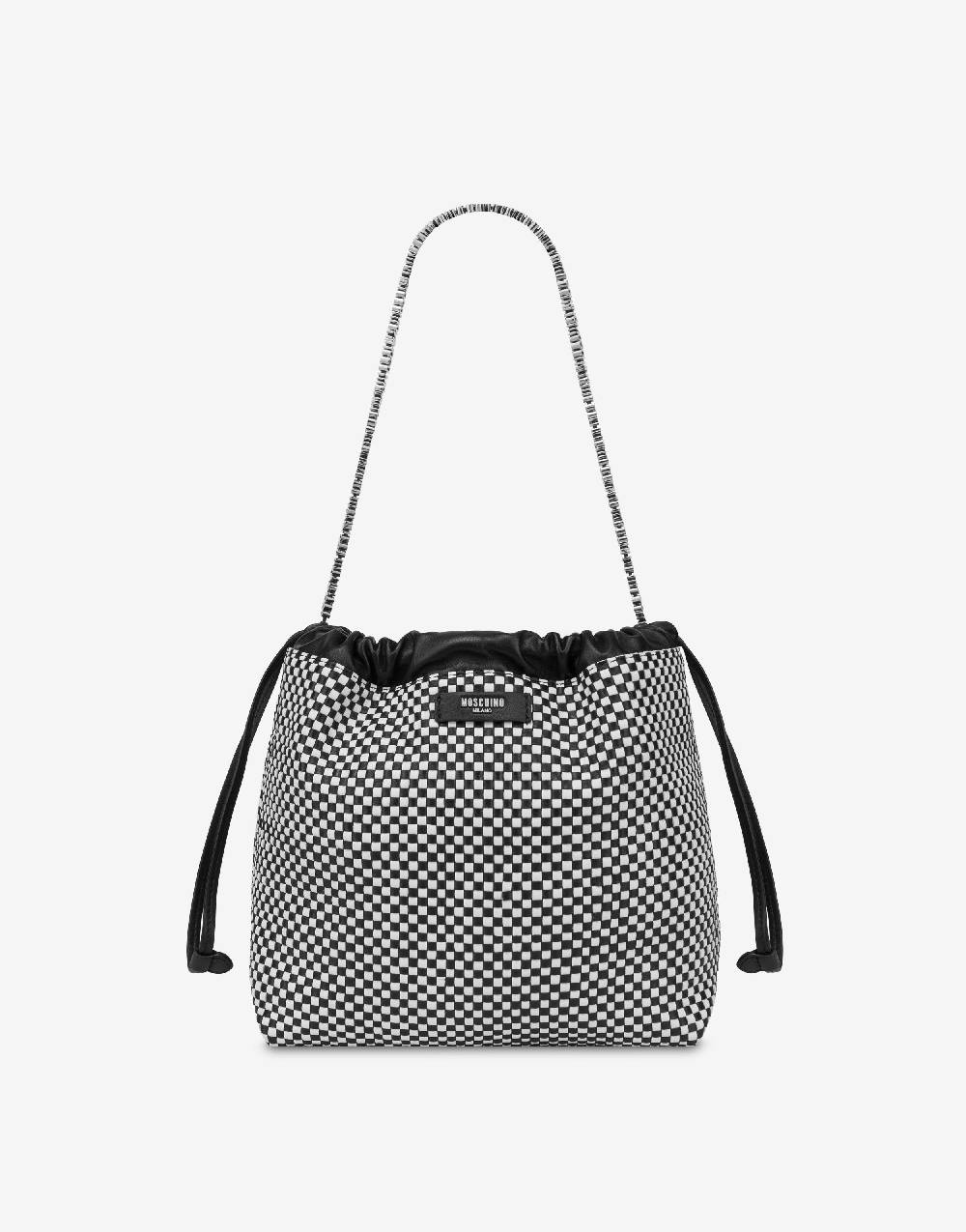 Love Moschino Borsa Moschino Mini Lettering in nappa intrecciata