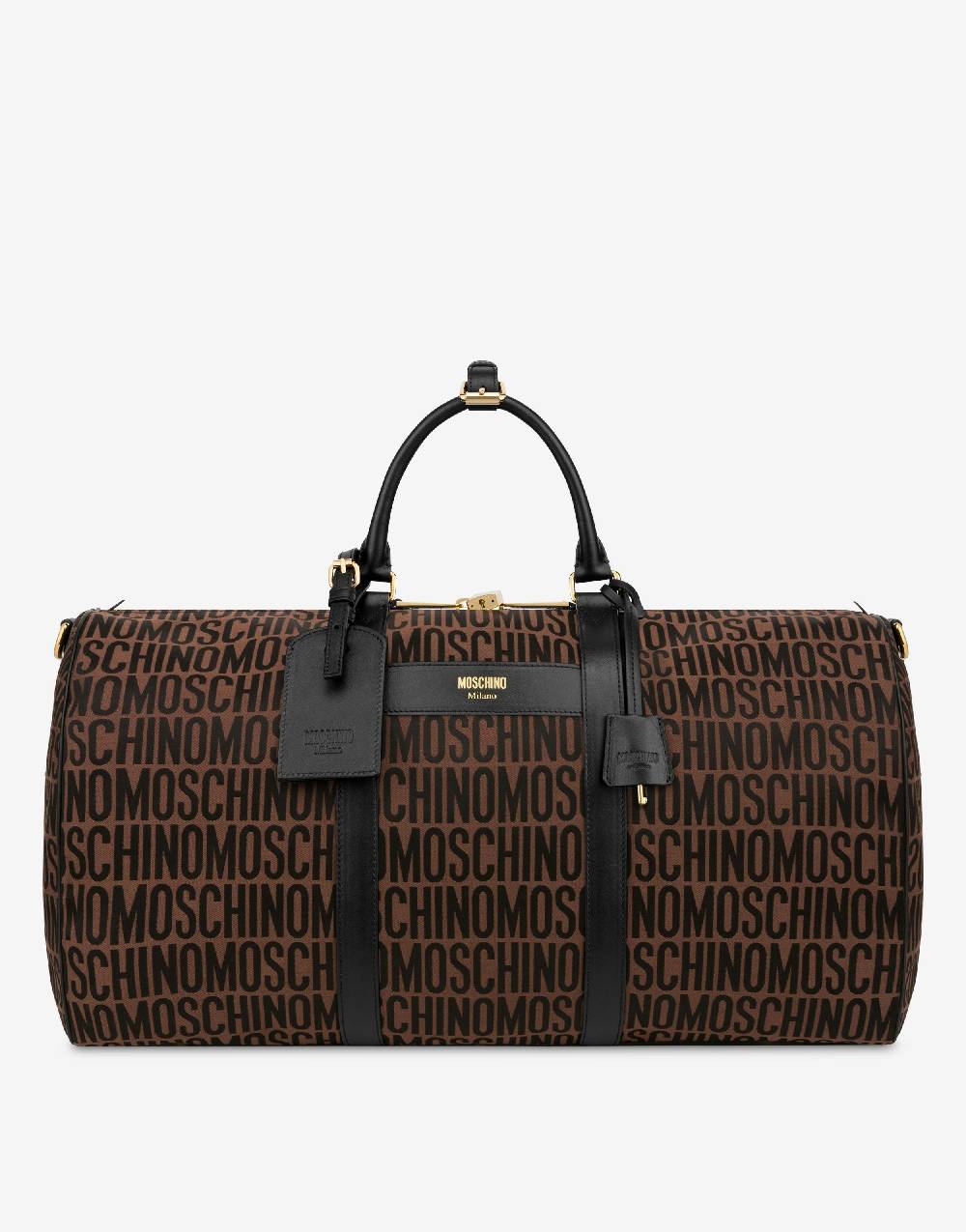 Love Moschino Borsone da viaggio in nylon Allover Logo