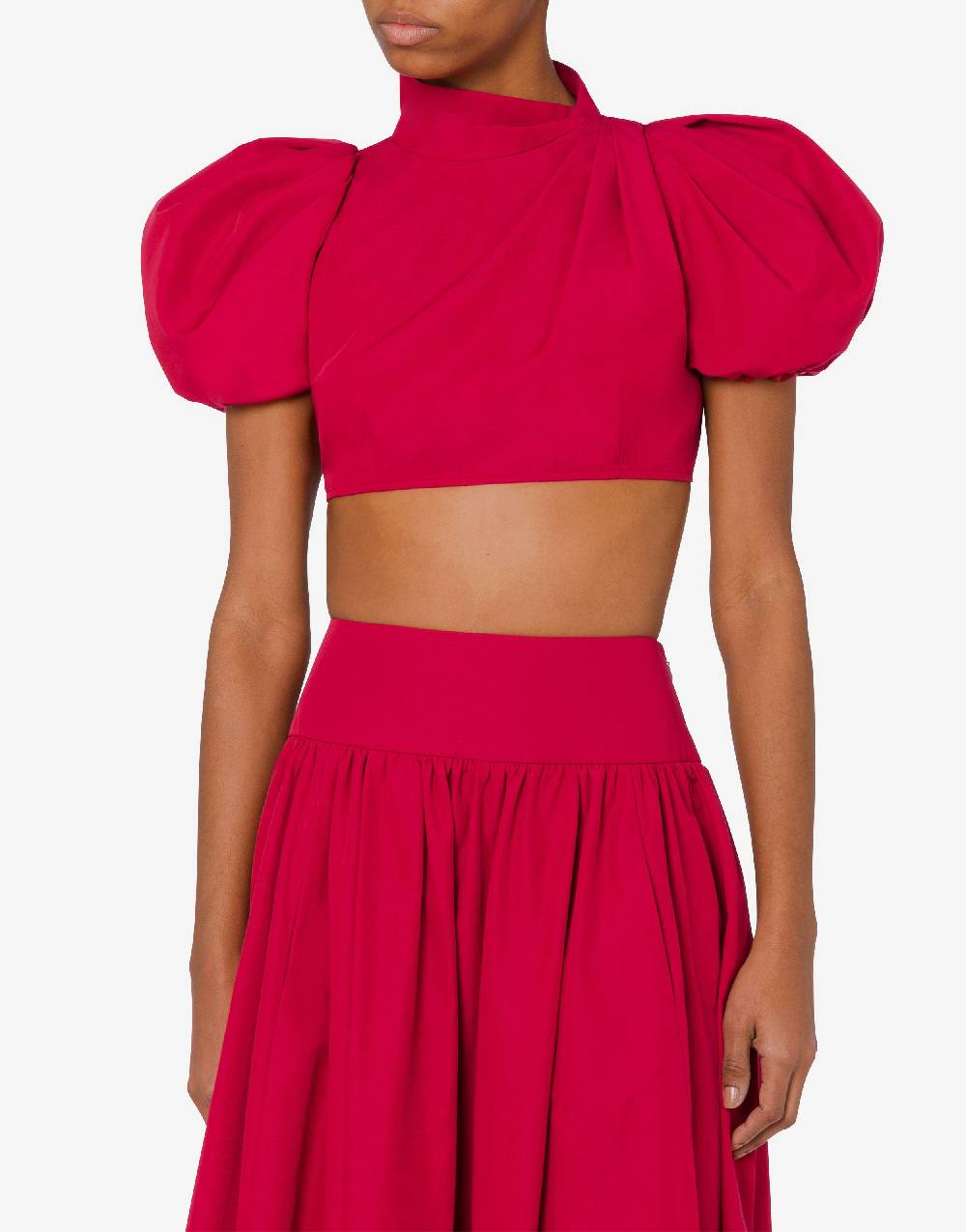 Love Moschino Camicia Cropped Con Maniche A Palloncino