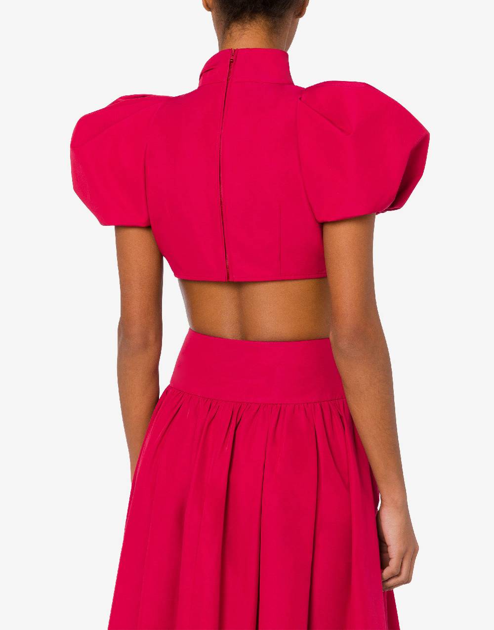 Love Moschino Camicia Cropped Con Maniche A Palloncino