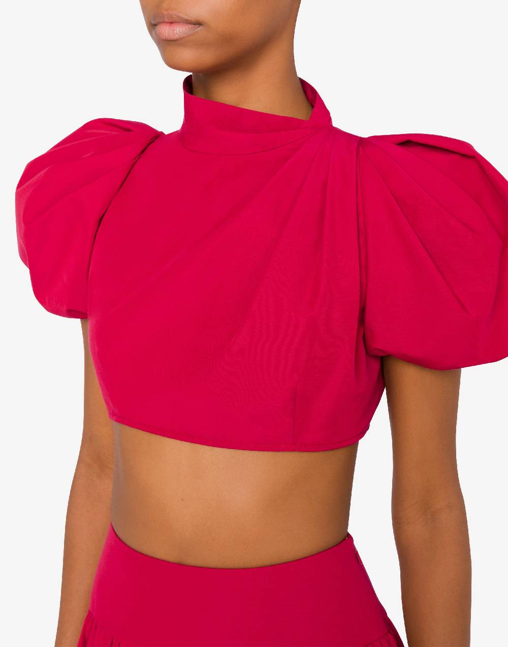 Love Moschino Camicia Cropped Con Maniche A Palloncino