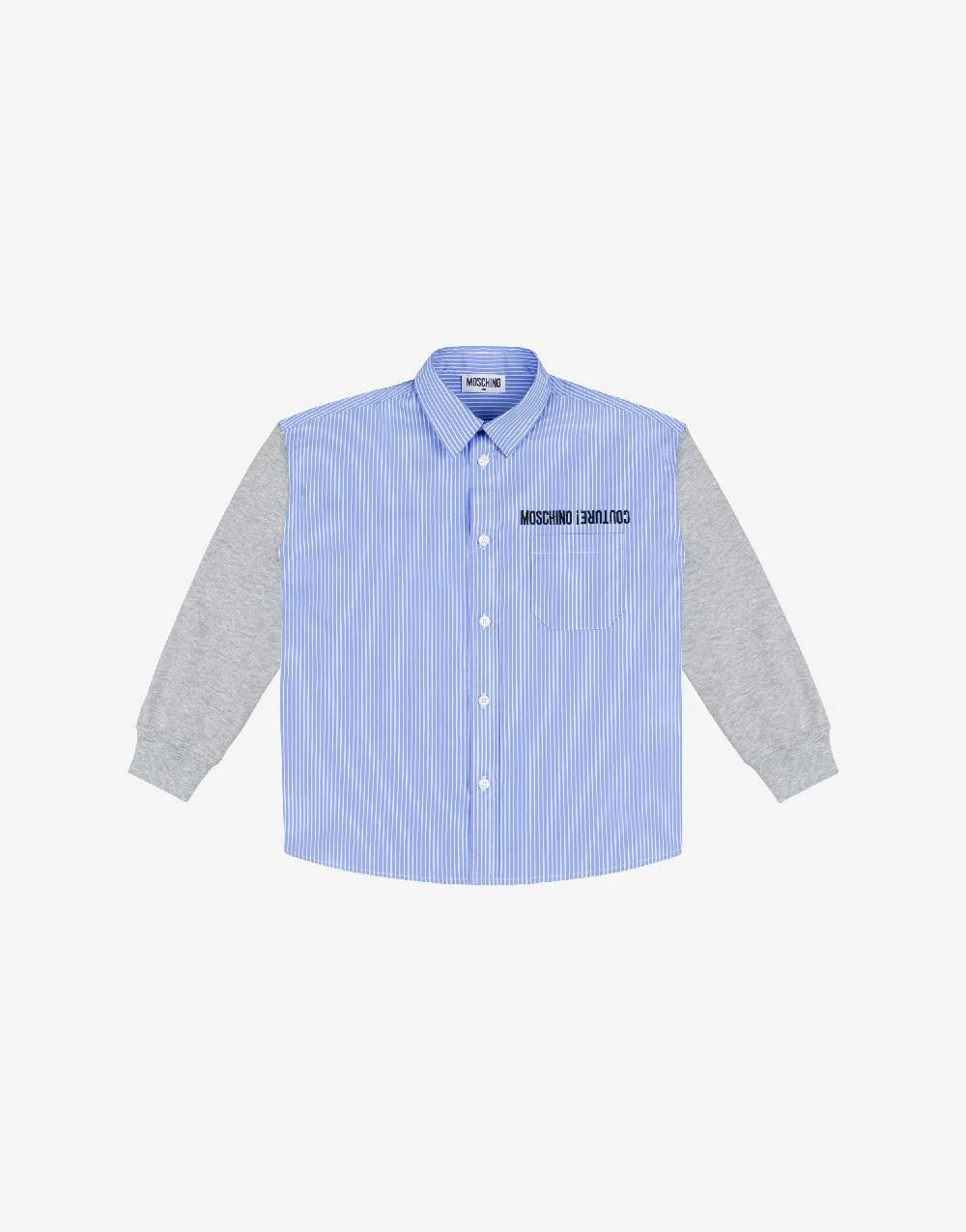 Love Moschino Camicia in popeline e felpa Upside down