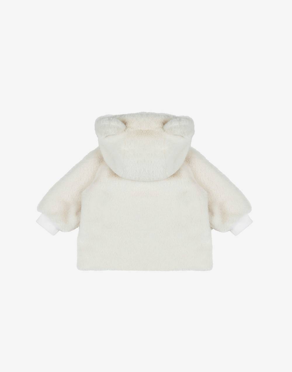 Love Moschino Cappotto In Tessuto Soft Teddy Heart Patch
