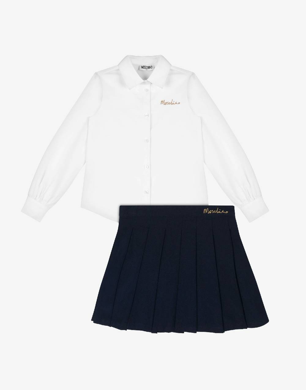 Love Moschino Completo camicia e gonna in flanella Logo Embroidery