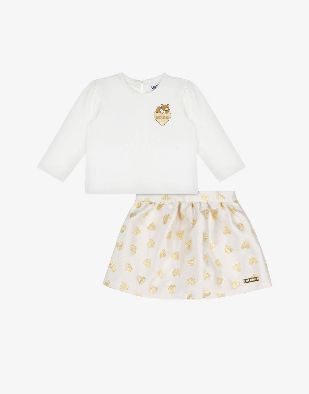 Love Moschino Completo t-shirt e gonna Allover hearts