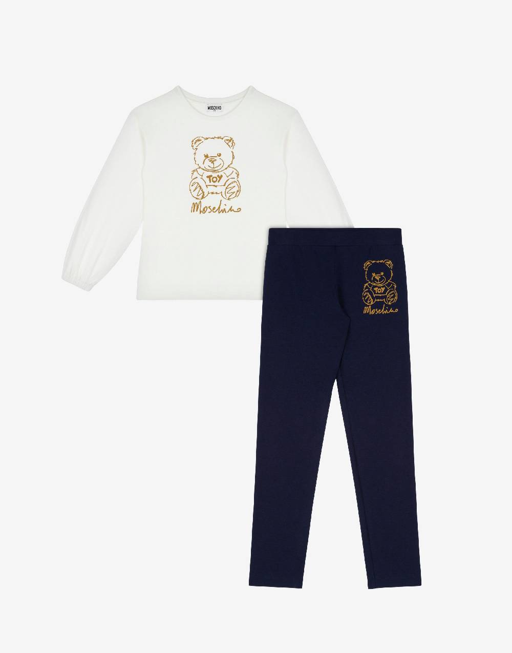 Love Moschino Completo t-shirt e leggings Teddy Embroidery