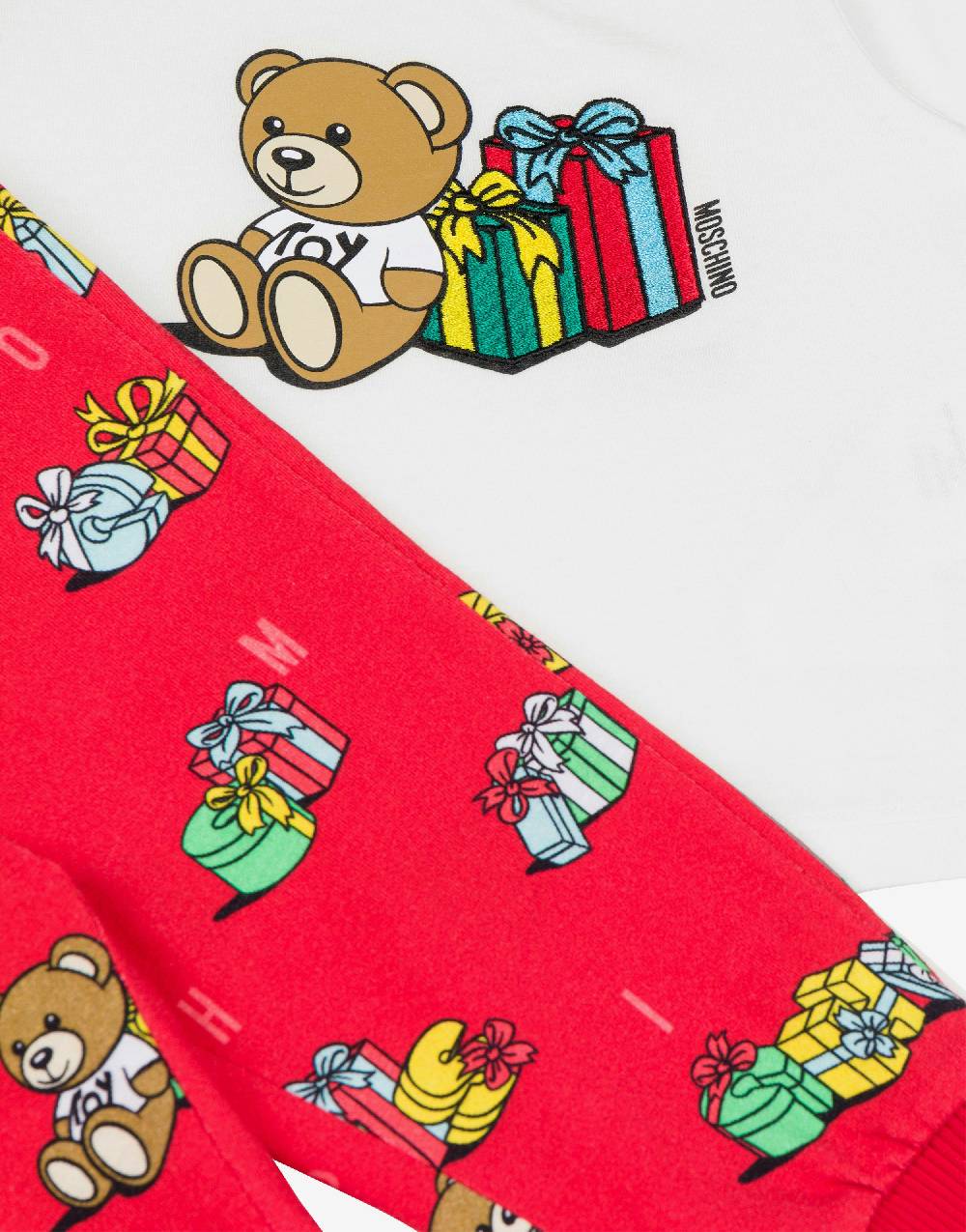 Love Moschino Completo T-shirt E Leggings Teddy Holiday