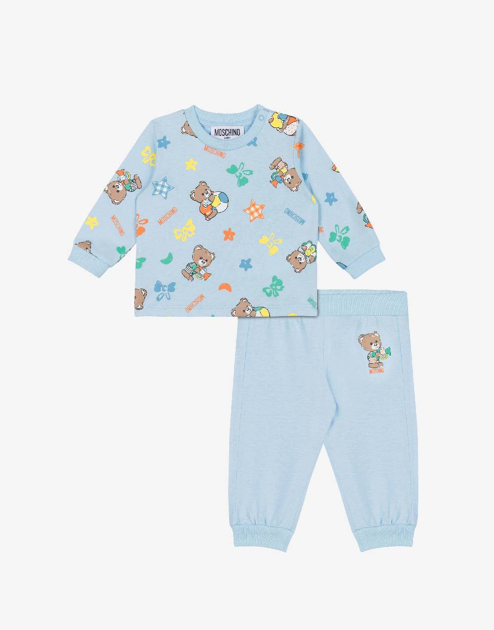 Love Moschino Completo t-shirt e pantalone in cotone Baby Teddy Bear