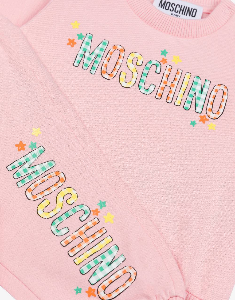 Love Moschino Completo Tuta In Felpa Check & Stars Logo