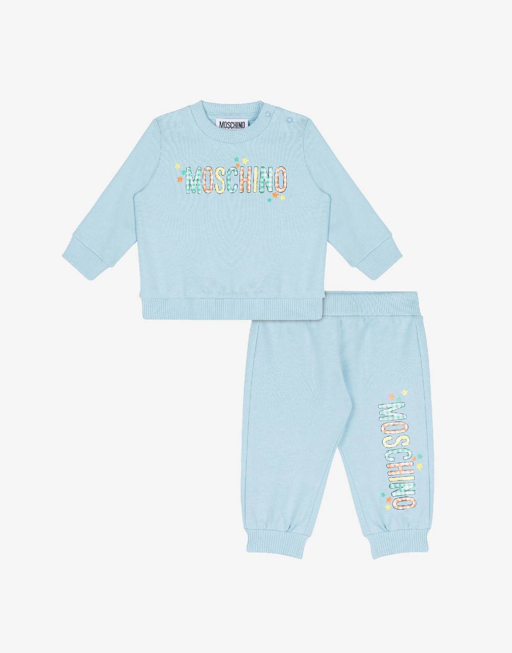 Love Moschino Completo tuta in felpa Check & Stars Logo