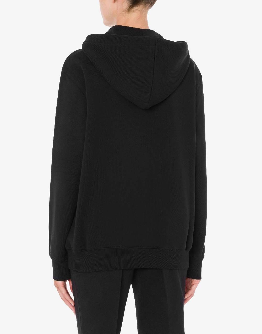 Love Moschino Felpa Con Cappuccio E Zip Drawn Teddy Bear