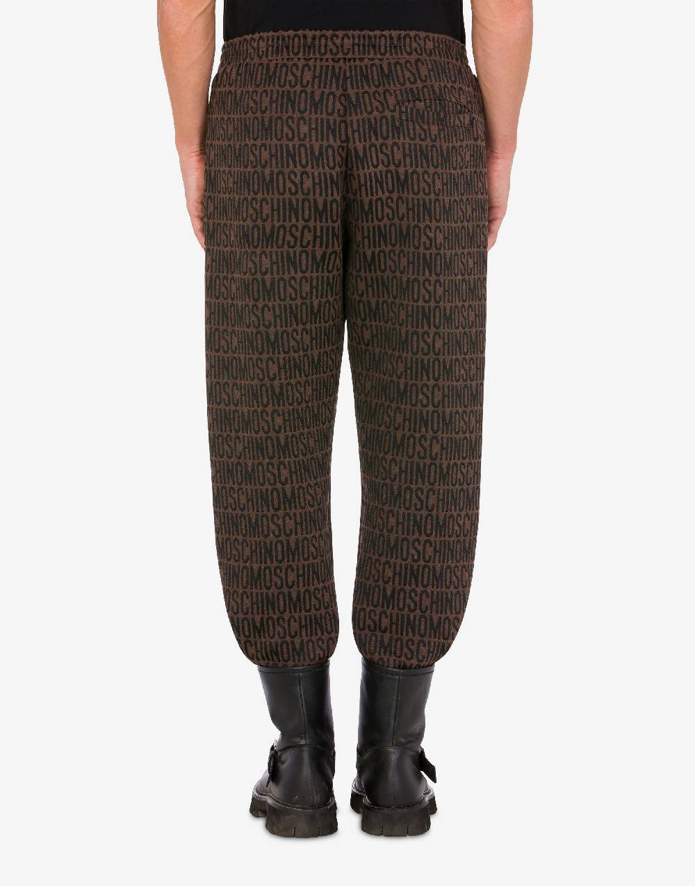 Love Moschino Jogging In Felpa Jacquard Allover Logo