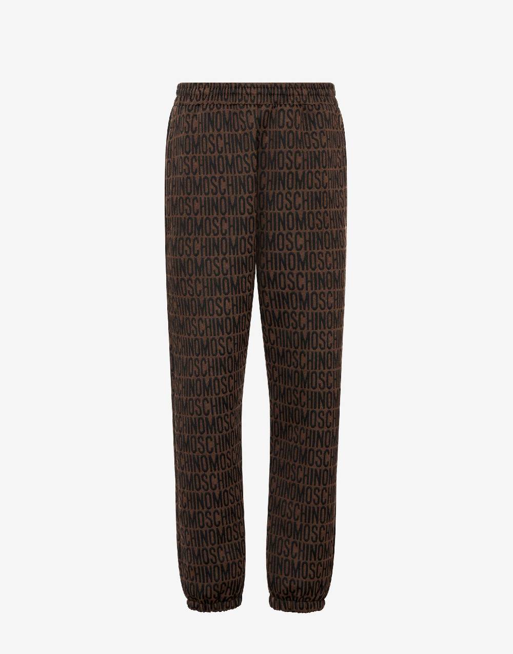 Love Moschino Jogging in felpa jacquard Allover Logo